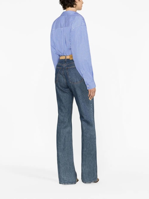ETRO striped logo-embroidered cotton shirt - Blue - zdjęcie produktu nr 2