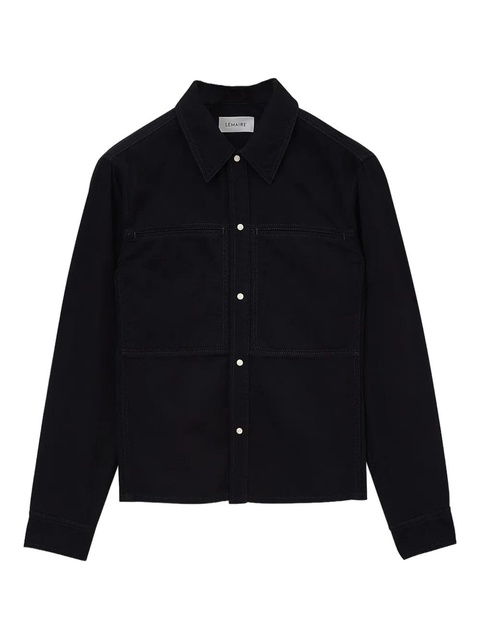 LEMAIRE double-pocket cotton denim shirt - Black - zdjęcie produktu nr 1