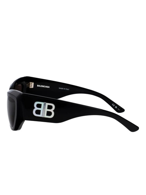 Balenciaga Eyewear bb-logo geometric-frame sunglasses - Black - zdjęcie produktu nr 2