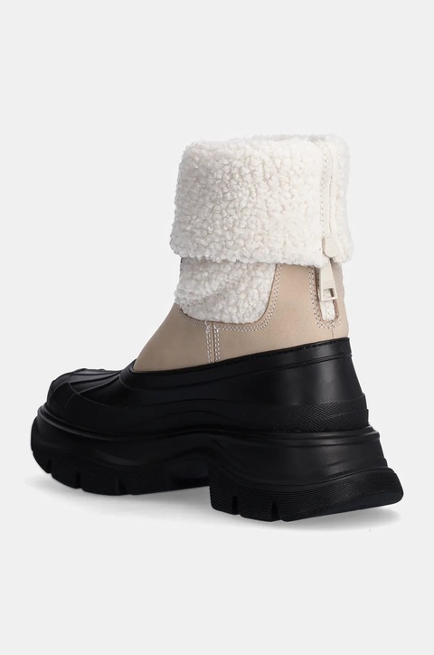 Karl Lagerfeld śniegowce LUNA SNOW damskie kolor beżowy na platformie lekko ocieplone KL42965 - zdjęcie produktu nr 2