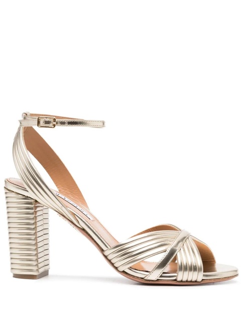 Aquazzura Very Sundance 85mm sandals - Gold - zdjęcie produktu nr 1