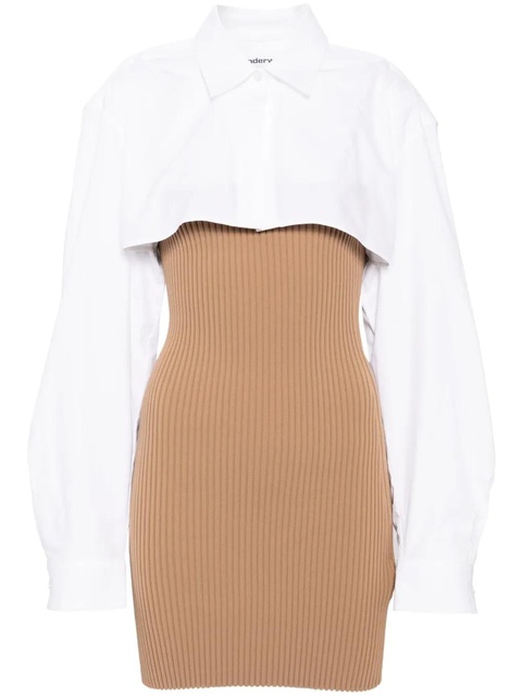 Alexander Wang ribbed-knit layered dress - White - zdjęcie produktu nr 1