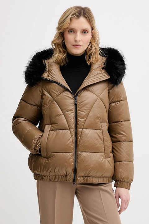 Geox kurtka BACKSIE kolor brązowy zimowa W5628S T3121 - zdjęcie produktu nr 1