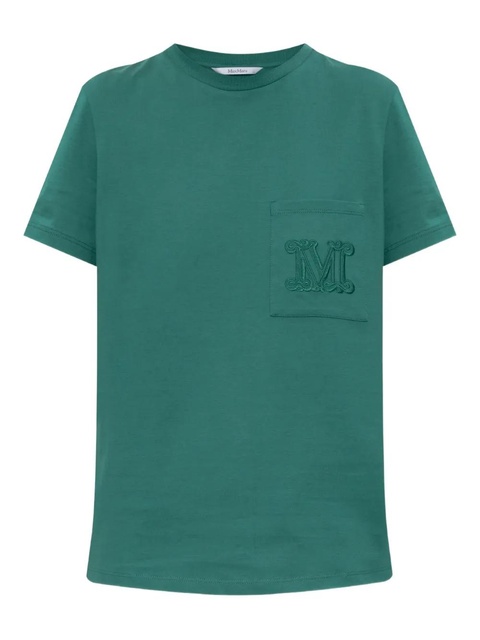Max Mara embroidered-logo T-shirt - Green - zdjęcie produktu nr 1