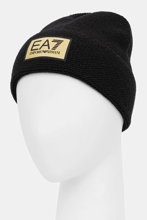 EA7 Emporio Armani czapka z dodatkiem wełny kolor czarny AF18021.7X000247 - zdjęcie produktu nr 2