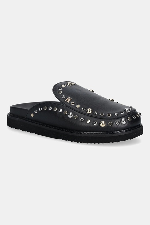 Tommy Hilfiger klapki TH EMBELLISHED PINS MULE damskie kolor czarny FW0FW09166 - zdjęcie produktu nr 1