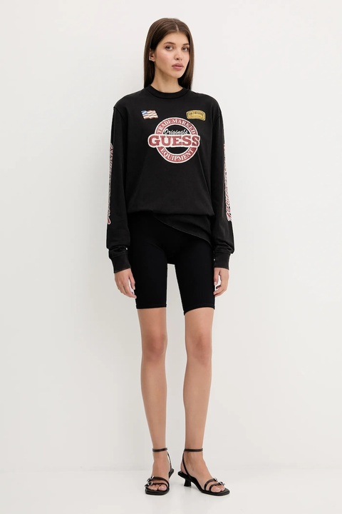 Guess Originals longsleeve bawełniany kolor czarny M5YI56 K8FQ4 - zdjęcie produktu nr 1