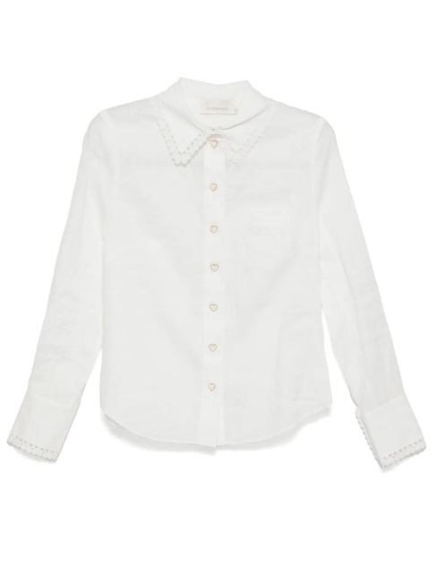 ZIMMERMANN embroidered ramie shirt - White - zdjęcie produktu nr 1