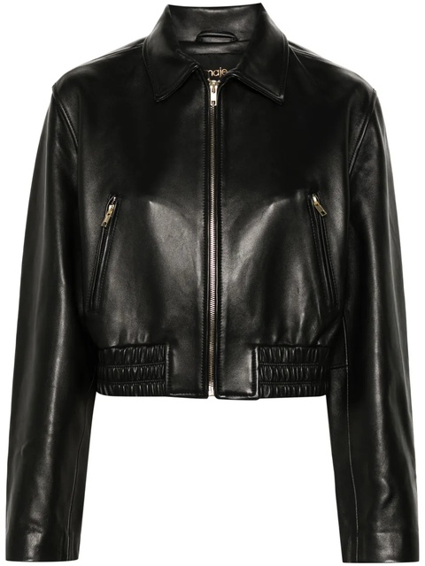Maje leather jacket - Black - zdjęcie produktu nr 1