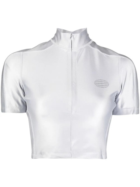 Alexander Wang rash guard half-zip top - Silver - zdjęcie produktu nr 1