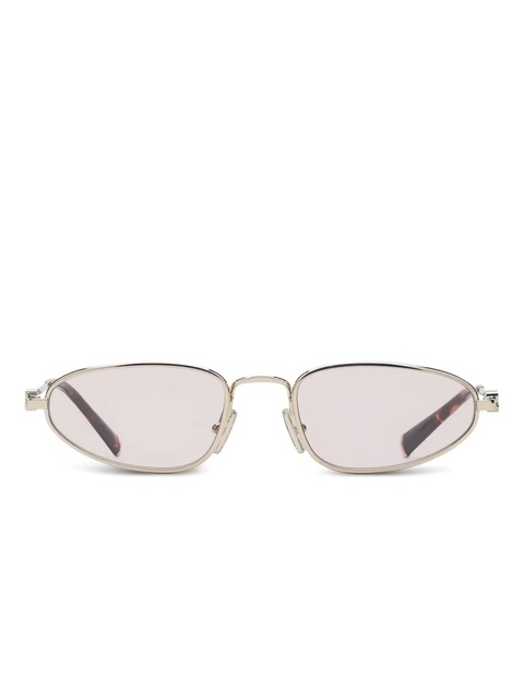 Miu Miu Eyewear oval-frame metal sunglasses - Pink - zdjęcie produktu nr 2