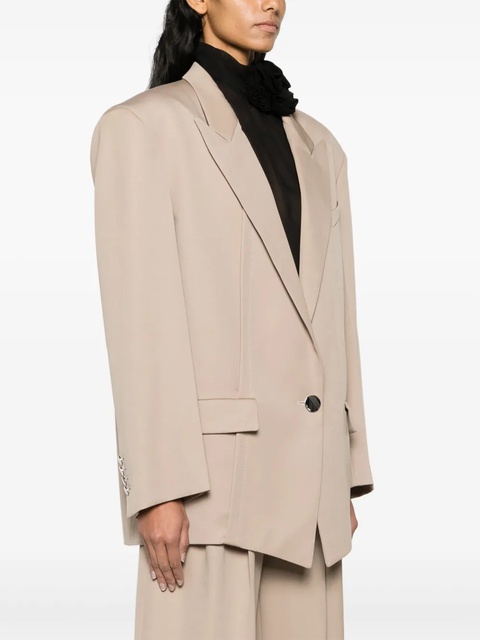 The Attico Glen oversized single-breasted blazer - Brown - zdjęcie produktu nr 2