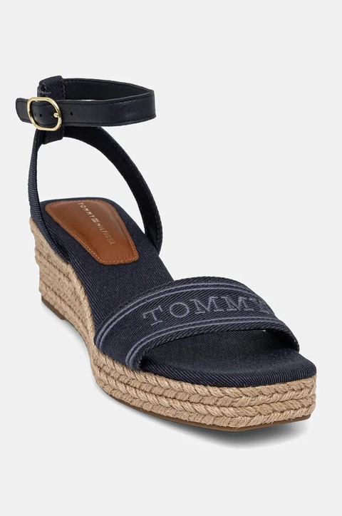 Tommy Hilfiger sandały TOMMY HILFIGER ESPAD MID WEDGE kolor granatowy FW0FW08805 - zdjęcie produktu nr 1