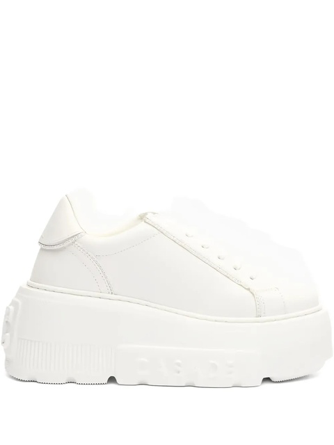 Casadei Nexus platform leather sneakers - White - zdjęcie produktu nr 2