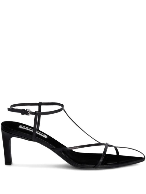 Jil Sander interwoven-straps pointed-toe pumps - Black - zdjęcie produktu nr 1