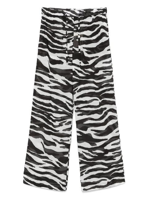 The Attico zebra-print sheer trousers - Black - zdjęcie produktu nr 1