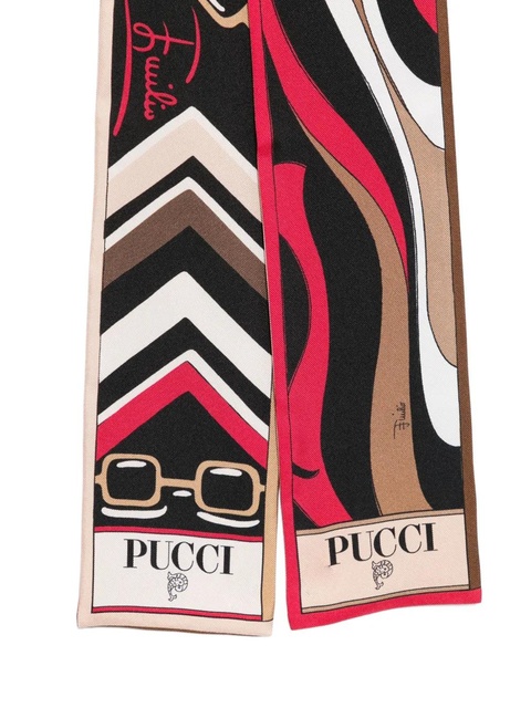 PUCCI abstract-pattern silk scarf - Neutrals - zdjęcie produktu nr 2