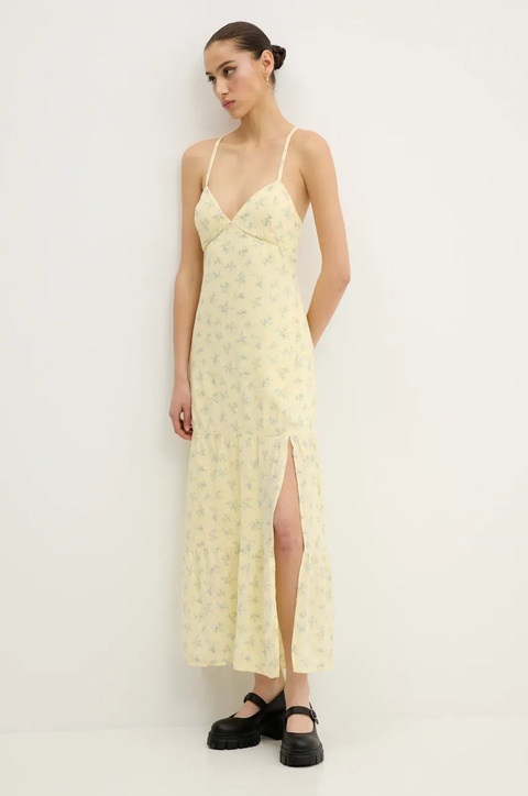 Hollister Co. sukienka kolor żółty maxi prosta KI359-5080 - zdjęcie produktu nr 2