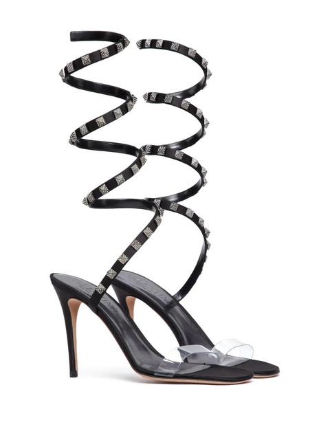 Valentino Garavani Rockstud 100 leather sandals - Black - zdjęcie produktu nr 1