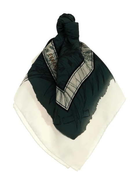 Ferragamo floral-print silk scarf - Green - zdjęcie produktu nr 1