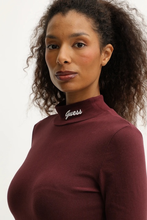 Guess sukienka ALBA kolor bordowy mini dopasowana V5BK04 KCBF1 - zdjęcie produktu nr 2