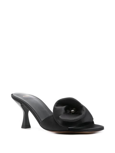 Maje 70mm floral-appliqué mules - Black - zdjęcie produktu nr 2