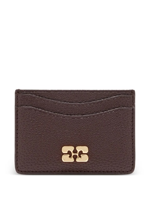 GANNI Bou logo card holder - Brown - zdjęcie produktu nr 1