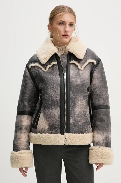 Stand Studio kurtka Lessie Jacket damska kolor szary przejściowa oversize 61957-9073 - zdjęcie produktu nr 1