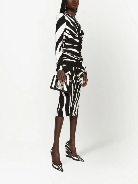 Dolce & Gabbana DG-logo rhinestone-embellished belt - Silver - zdjęcie produktu nr 2