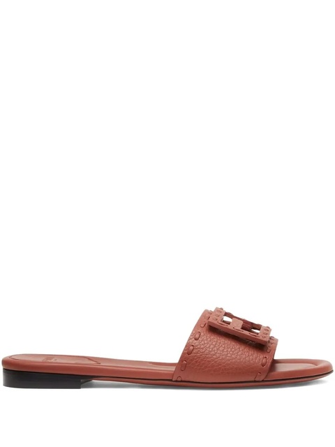 FENDI Baguette leather sandals - Brown - zdjęcie produktu nr 1