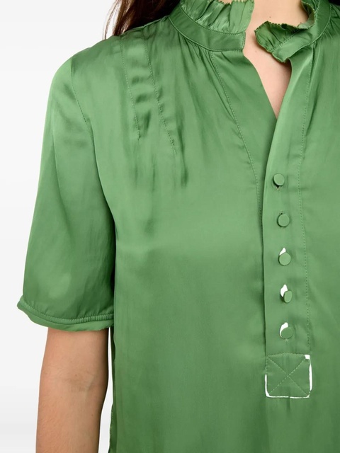 Zadig&Voltaire Topher ruffled button top - Green - zdjęcie produktu nr 2
