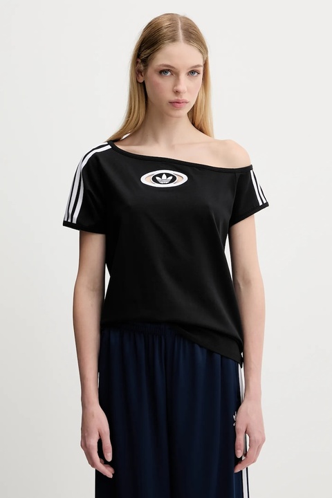 adidas Originals t-shirt Offshoulder Tee damski kolor czarny KC8796 - zdjęcie produktu nr 1