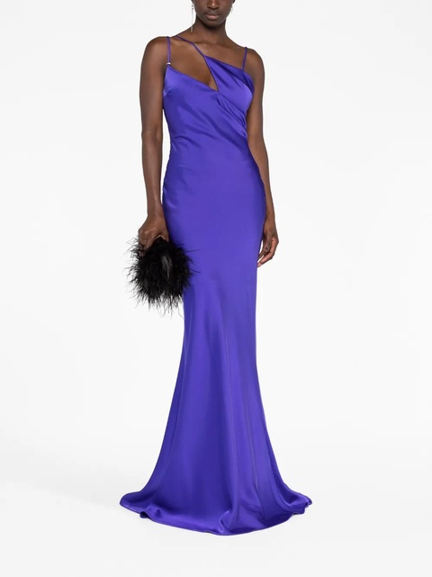 The Attico Melva asymmetric sleeveless gown - Purple - zdjęcie produktu nr 2