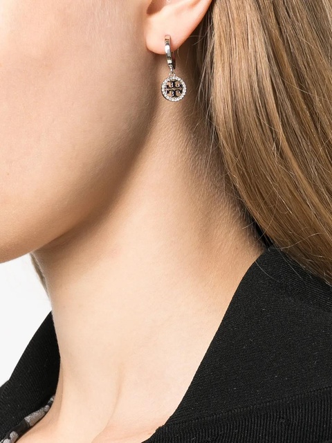 Tory Burch Miller hoop earrings - Silver - zdjęcie produktu nr 1