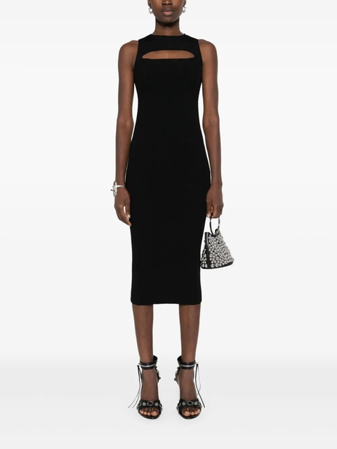 Alexander McQueen cut-out ribbed maxi dress - Black - zdjęcie produktu nr 2