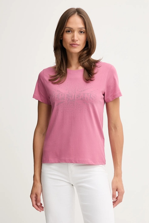Pepe Jeans t-shirt bawełniany damski kolor różowy PL5000026 - zdjęcie produktu nr 1