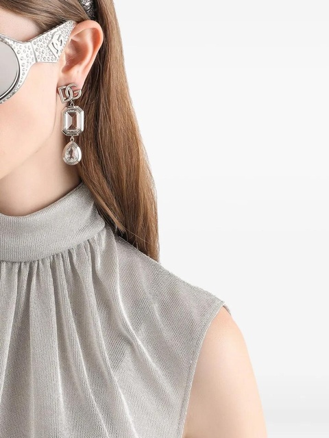 Dolce & Gabbana drop logo earrings - Silver - zdjęcie produktu nr 2