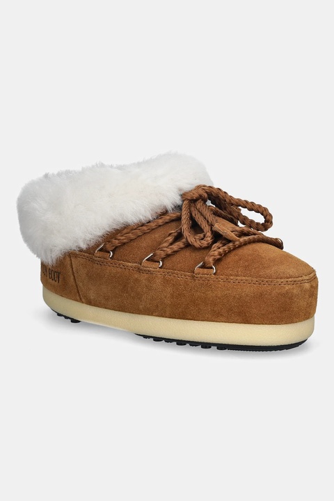 Moon Boot śniegowce zamszowe MB EVX MULE SUEDE kolor brązowy 80D1470090 ML06 - zdjęcie produktu nr 1