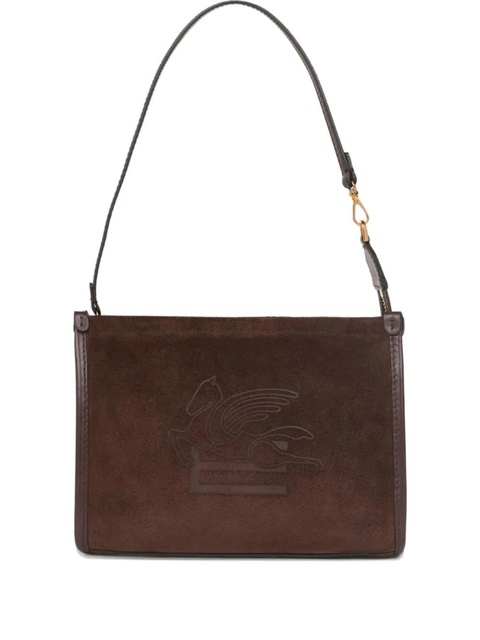 ETRO small logo-embossed suede shoulder bag - Brown - zdjęcie produktu nr 1