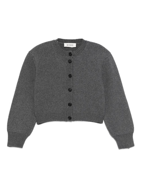 Róhe ribbed buttoned cardigan - Grey - zdjęcie produktu nr 1
