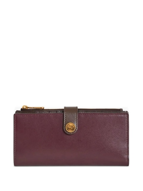 ETRO pegasus-button leather wallet - Red - zdjęcie produktu nr 1