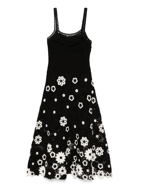 Maje floral-embroidery midi dress - Black - zdjęcie produktu nr 1