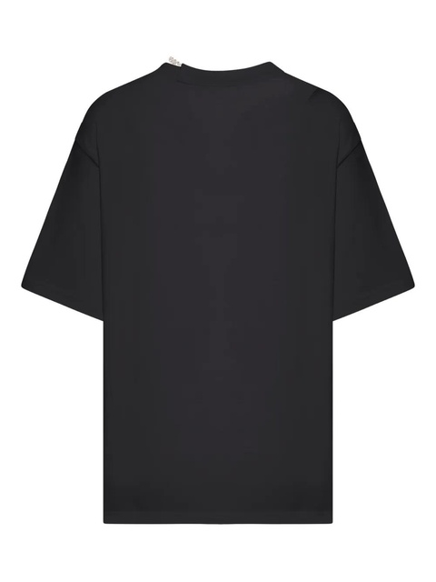 Sportmax chain-detail cotton T-shirt - Black - zdjęcie produktu nr 2