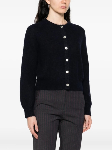 DÔEN fine-knit button-up cardigan - Blue - zdjęcie produktu nr 1