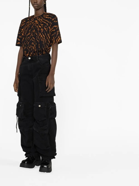 The Attico abstract-pattern T-shirt - Black - zdjęcie produktu nr 2