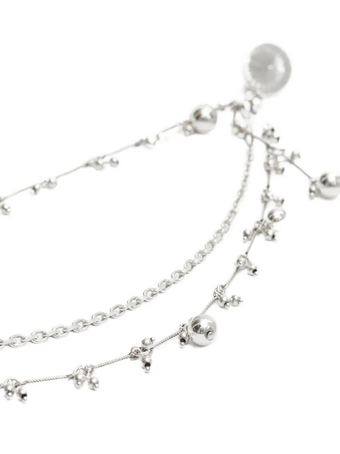 ISABEL MARANT Freya textured beaded pin - Silver - zdjęcie produktu nr 2