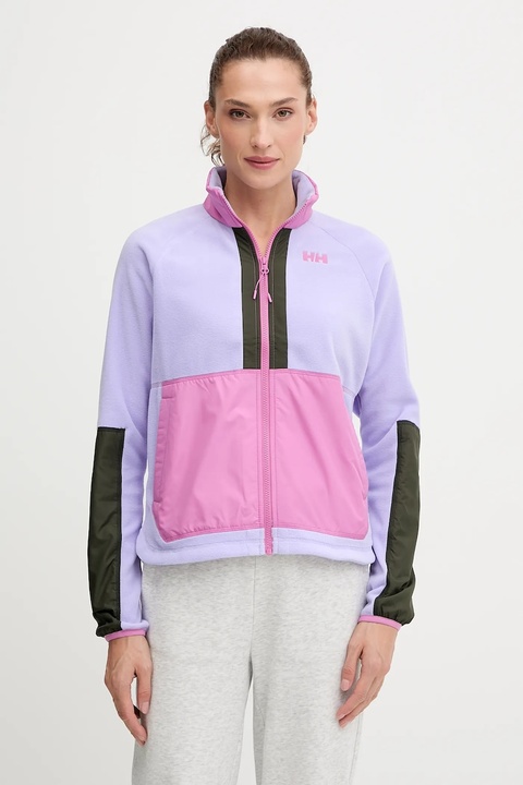 Helly Hansen bluza sportowa Rig kolor fioletowy wzorzysta 54078 - zdjęcie produktu nr 2