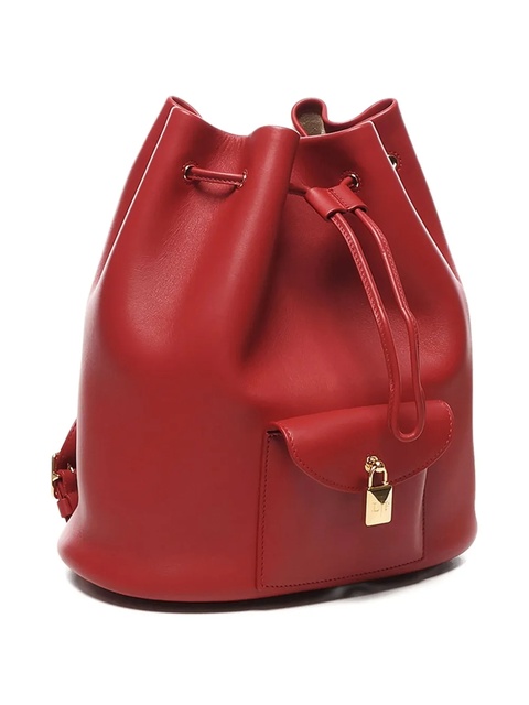 Loro Piana drawstring calfskin backpack - Red - zdjęcie produktu nr 1