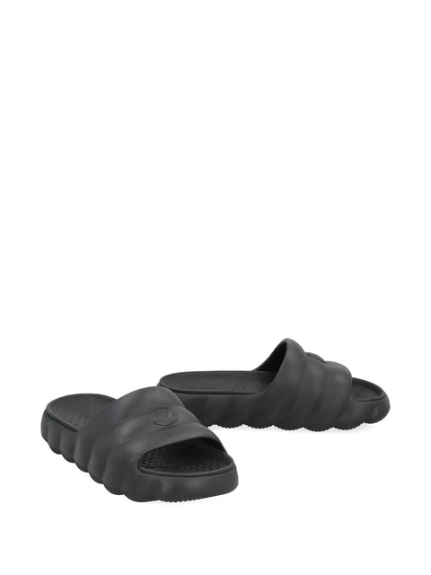 Moncler Lilo logo-patch quilted slides - Black - zdjęcie produktu nr 2