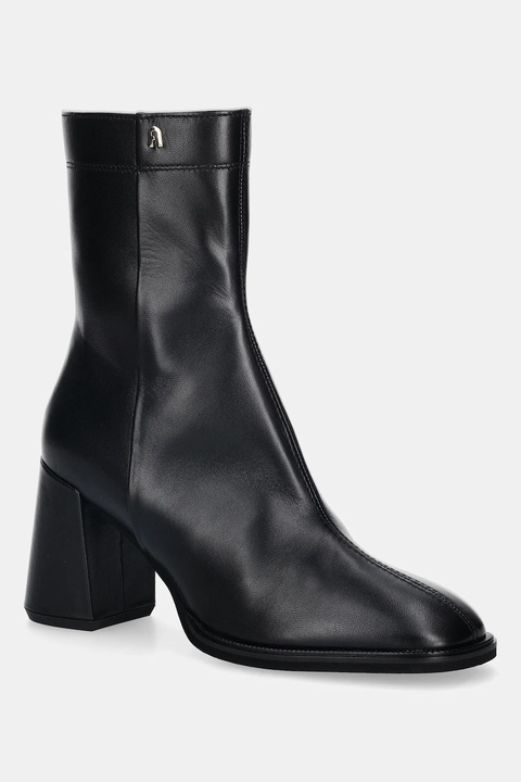 Furla botki skórzane Diamante damskie kolor czarny na słupku YK05FUD X30000 O6000 - zdjęcie produktu nr 1